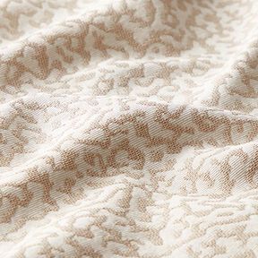 Tissu d’ameublement Jacquard Motif léopard abstrait, grand – crème/beige, 