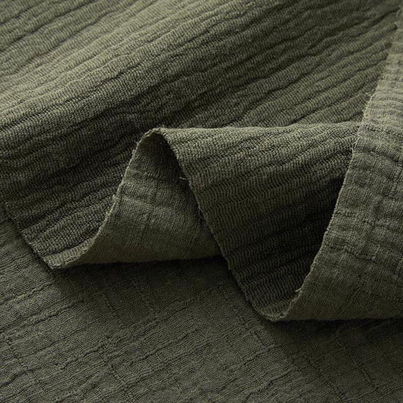 Bambou Tissu double gaze de coton Structure – olive,  image number 3