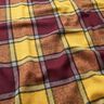 Tissu pour manteau tissu gratté à carreaux – rouge bordeaux/jaune curry,  thumbnail number 2