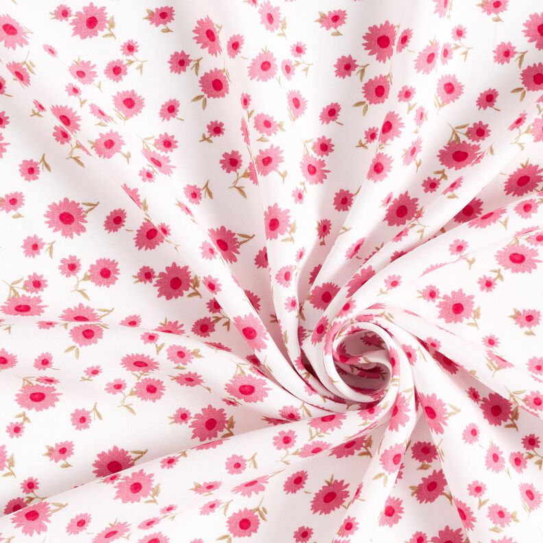 Tissu en viscose Fleurs délicates – blanc,  image number 3