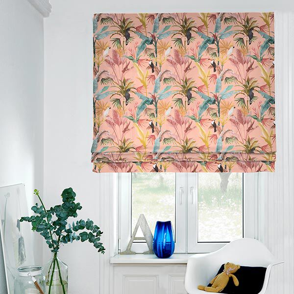 Tissu de décoration Semi-panama perroquets recyclé – corail,  image number 6
