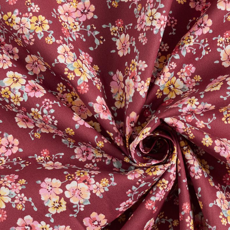 Coton enduit Fleurs romantiques – mauve,  image number 4