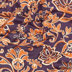 Jersey romanite Fleurs motif cachemire | Poppy Fabrics – lilas, 