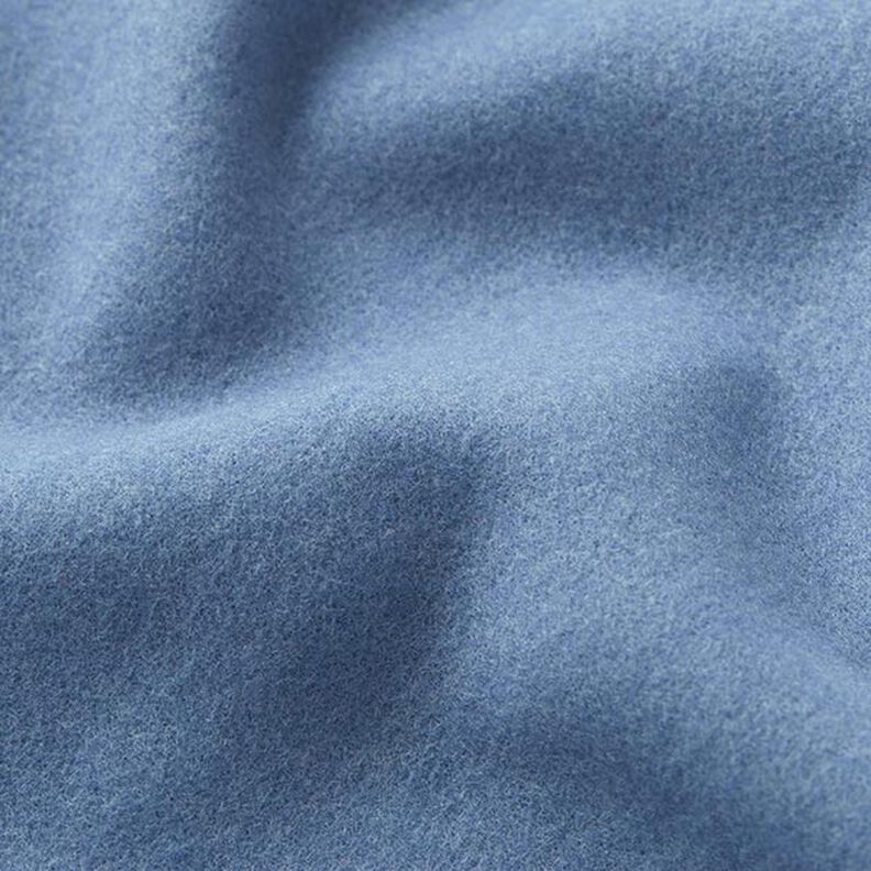 Tissu en polyester recyclé pour manteau – bleu jean,  image number 2