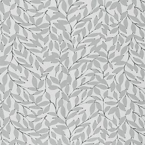Tissu décoratif Toile Feuilles floues – gris brume/gris, 