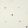 Tissu teddy Coeurs brodés | Poppy Fabrics – ivoire/rosé,  thumbnail number 1