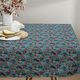 Tissu en coton cretonne oiseaux dans un champ de fleurs – bleu nuit – Échantillon,  thumbnail number 6