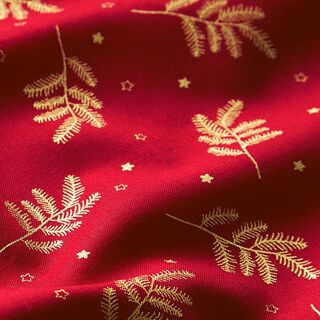 Popeline de coton sapins – rouge | Reste 50cm, 
