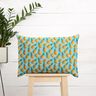 Tissu en coton Popeline ananas – bleu aqua/jaune,  thumbnail number 6