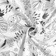 Popeline coton Tissu à colorier perroquets – blanc/noir,  thumbnail number 3