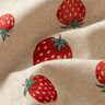 Tissu de décoration Semi-panama Petites fraises – rouge/nature,  thumbnail number 2
