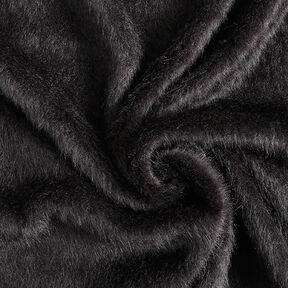 Maille pour manteau pelucheuse unie – noir, 