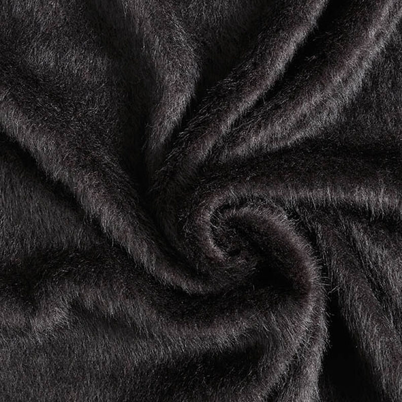 Maille pour manteau pelucheuse unie – noir,  image number 1