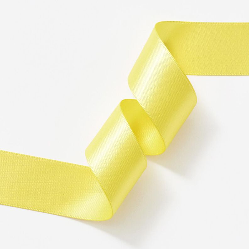 Ruban de satin [25 mm] – jaune citron,  image number 3