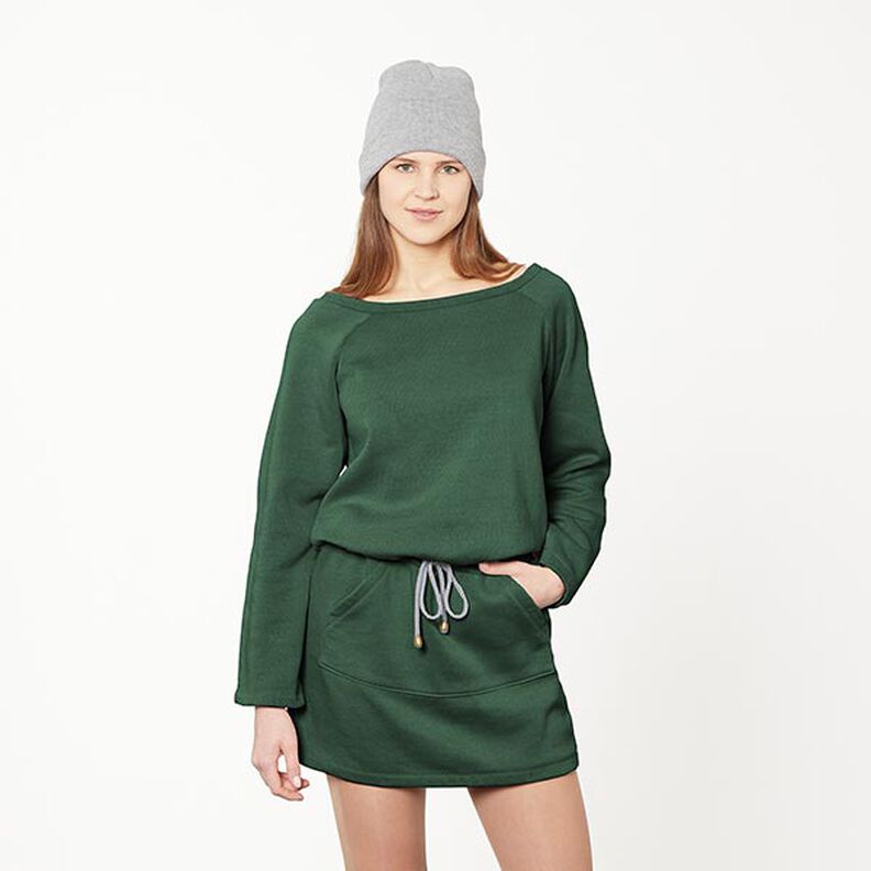 GOTS French Terry Sweat d’été | Tula – vert foncé,  image number 5