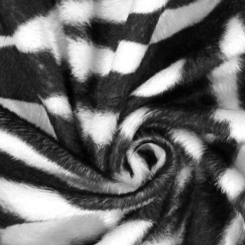 Imitation Fourrure d'Animal zèbre – noir/blanc,  image number 3