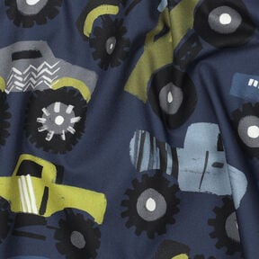Popeline coton Gros camions | Poppy Fabrics – bleu marine, 