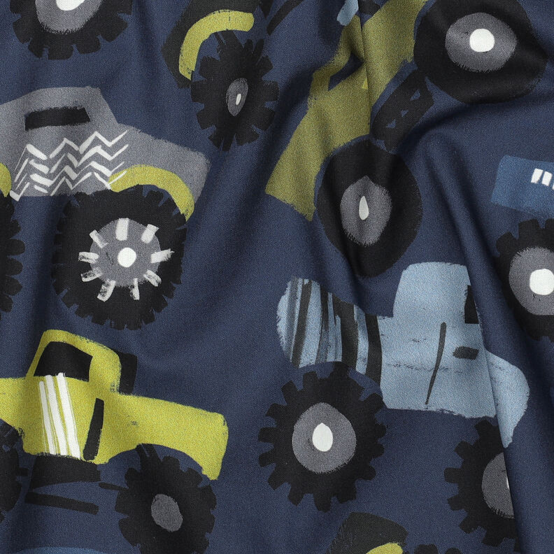 Popeline coton Gros camions | Poppy Fabrics – bleu marine, image number 2