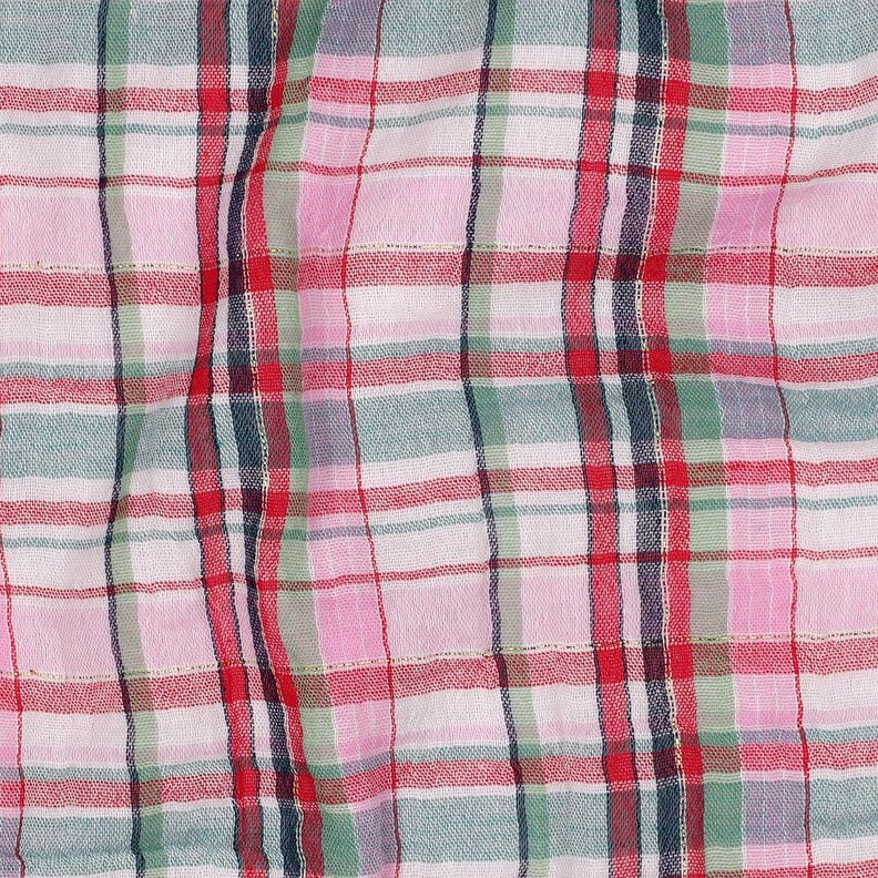 Tissu double gaze de coton Lurex Karo | Poppy Fabrics – rosé/or métallisé, image number 2