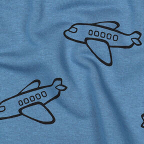 Sweatshirt gratté Avions | Poppy Fabrics – bleu jean, 