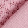 Tissu double gaze de coton Petites vrilles de fleurs – rose,  thumbnail number 4
