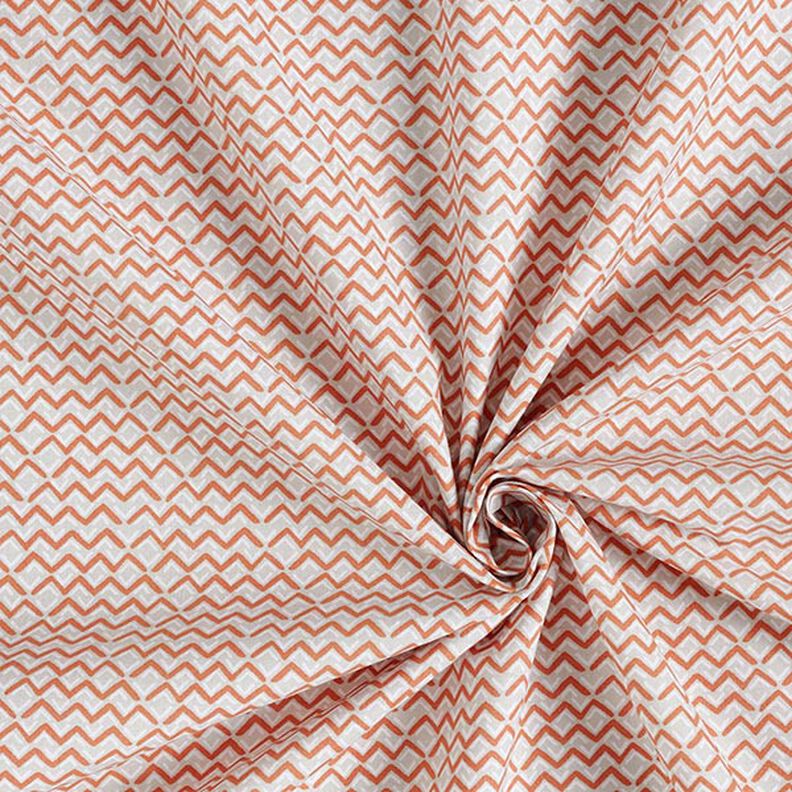 Tissu en coton Cretonne Zigzag ethnique – terre cuite,  image number 3