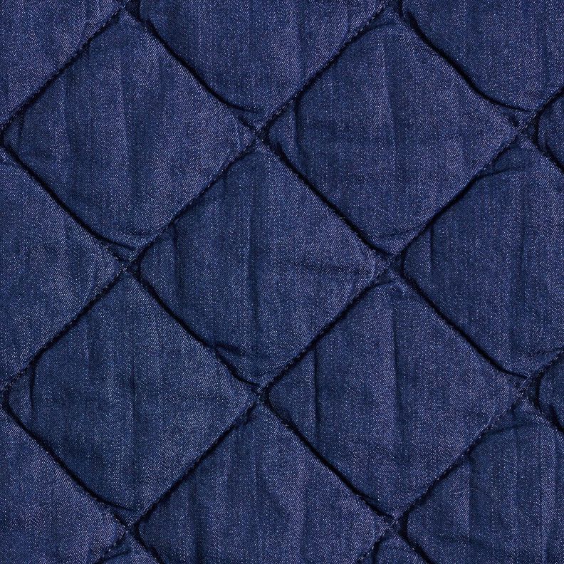 Jeans Tissu matelassé Losanges – bleu nuit, image number 1