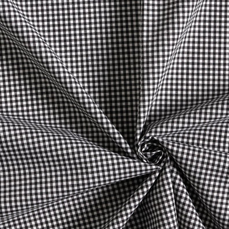 Tissu pour chemise à petits carreaux – noir/blanc,  image number 3