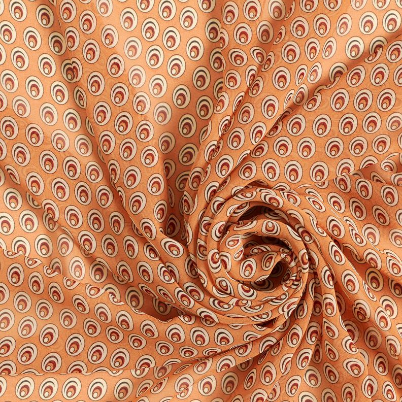 Chiffon œil de paon – abricot/terre cuite, image number 3