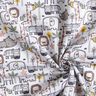 Tissu en coton Cretonne petits animaux sauvages – argent,  thumbnail number 3