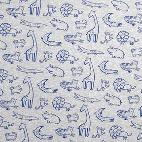 Sweatshirt Animaux de safari | by Poppy – argent/bleu roi, 