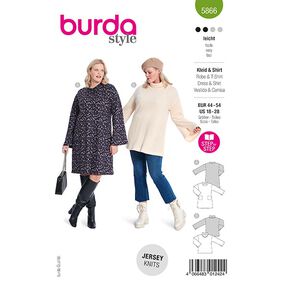 Robe / Shirt - Grande taille | Burda 5866 | 44-54, 