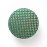 Bouton recouvert - Tissu de décoration extérieure Agora Panama - vert foncé,  thumbnail number 1