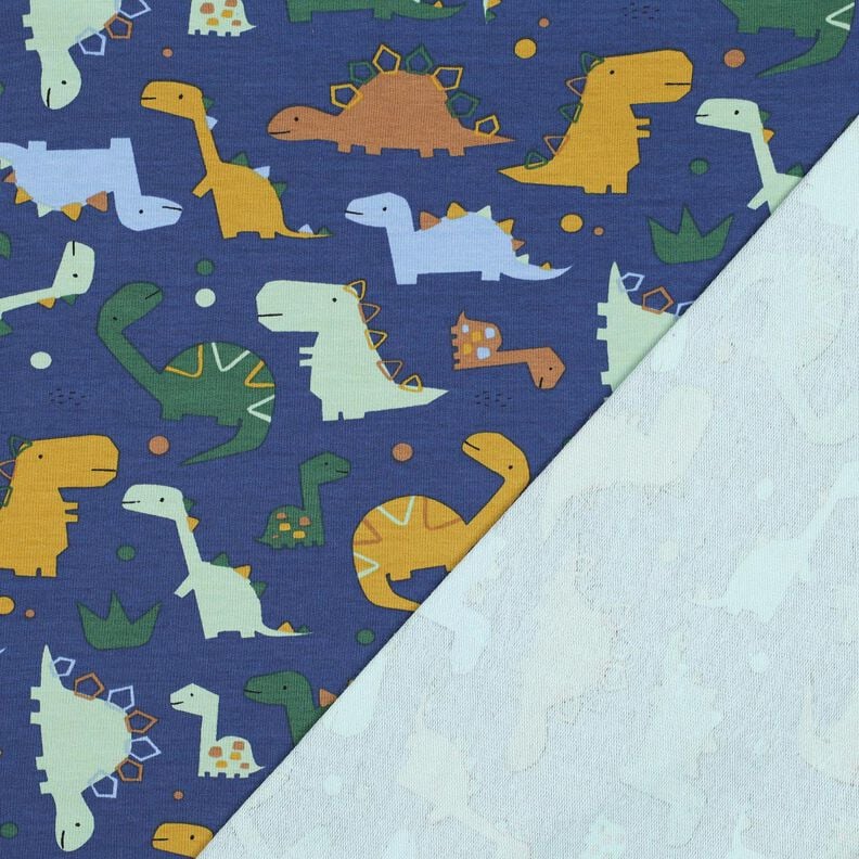 Sweat d’été Dinosaures | Poppy Fabrics – indigo/bleu clair, image number 4