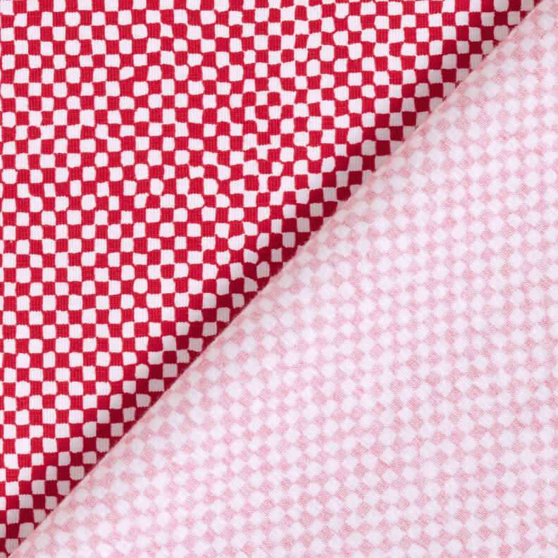 GOTS Jersey coton Mini-carreaux | TCC x LOOKS by Wolfgang Joop – rouge/blanc,  image number 6