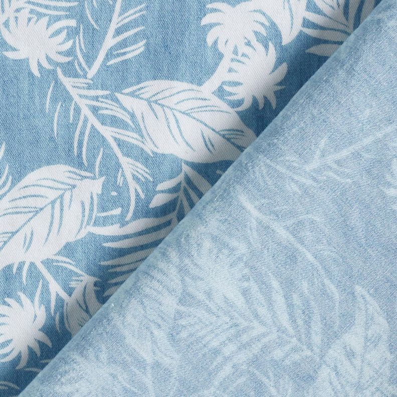 Palmiers en chambray de coton – bleu clair/ivoire,  image number 4