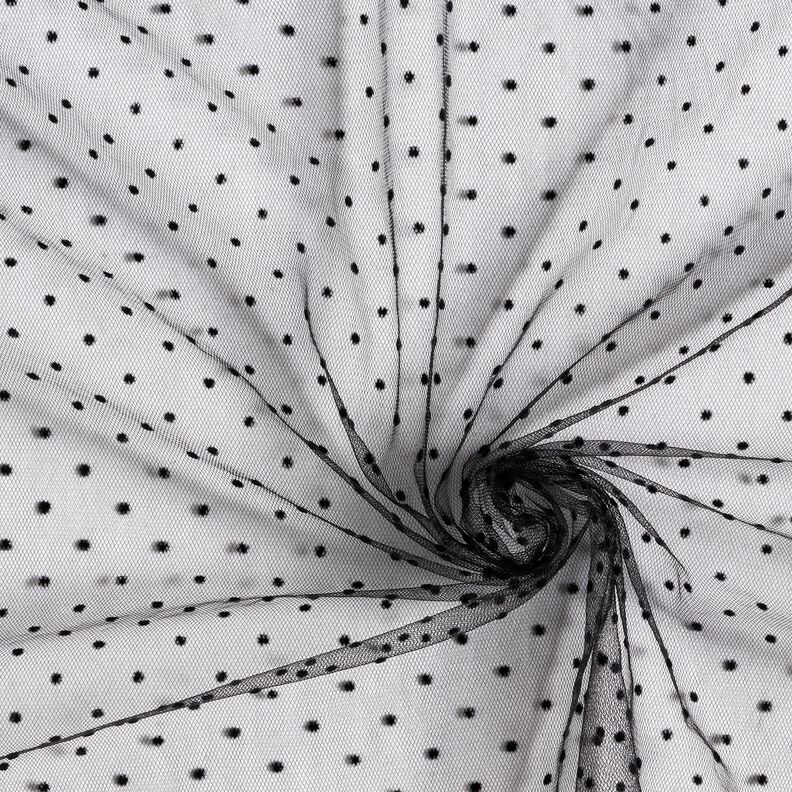 Tulle Pois veloutés – noir,  image number 3