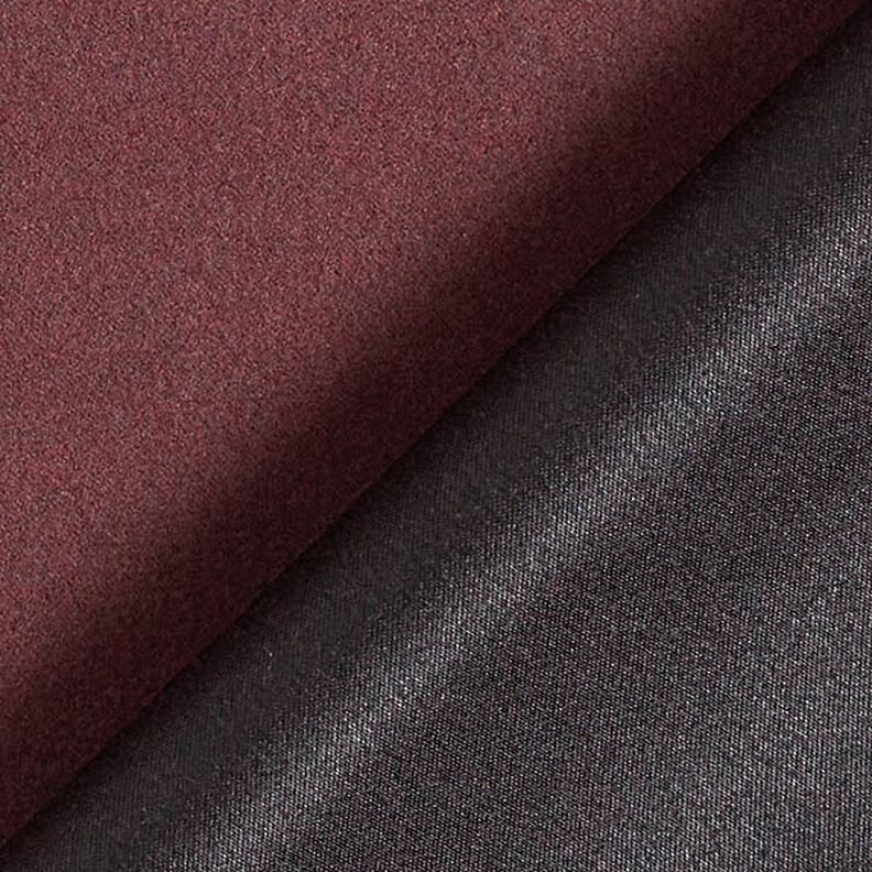 Tissu pour manteau en velours uni – merlot, image number 3