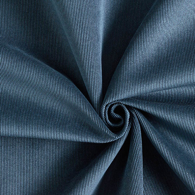 Tissu de revêtement Velours milleraies – bleu,  image number 1