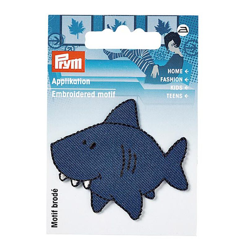 Application Requin [ 5 x 5,8 cm ] | Prym – bleu marine,  image number 2