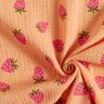Tissu double gaze de coton Fraises – abricot,  thumbnail number 3