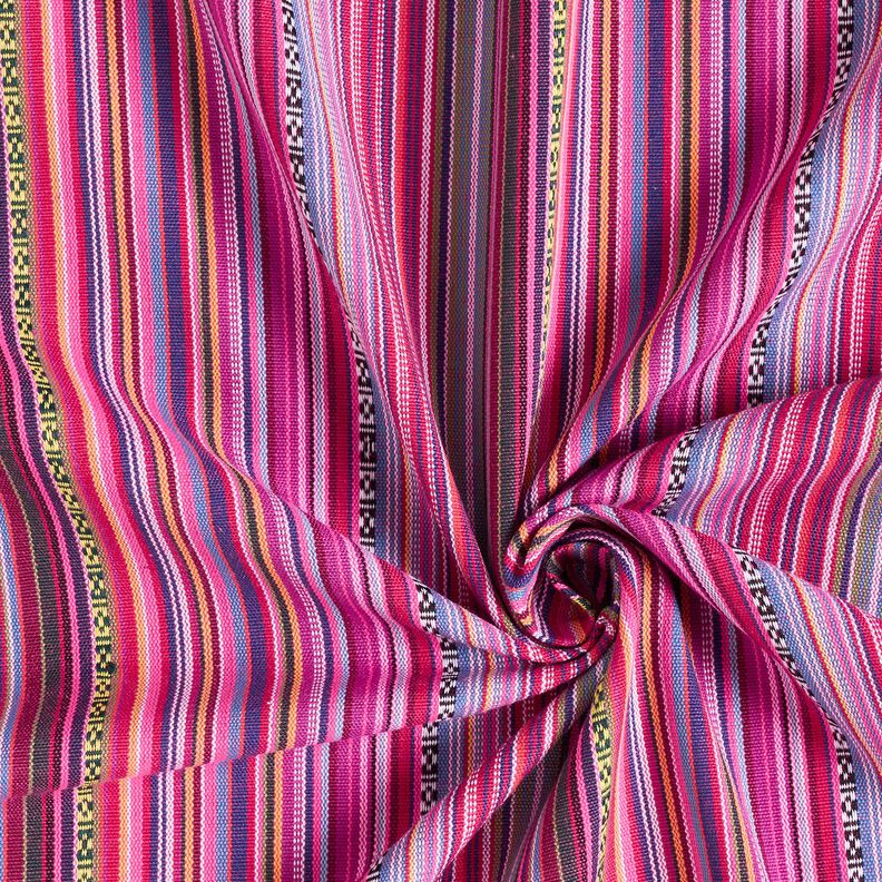 Tissu de décoration Jacquard Rayures fines – pourpre/baies, image number 3