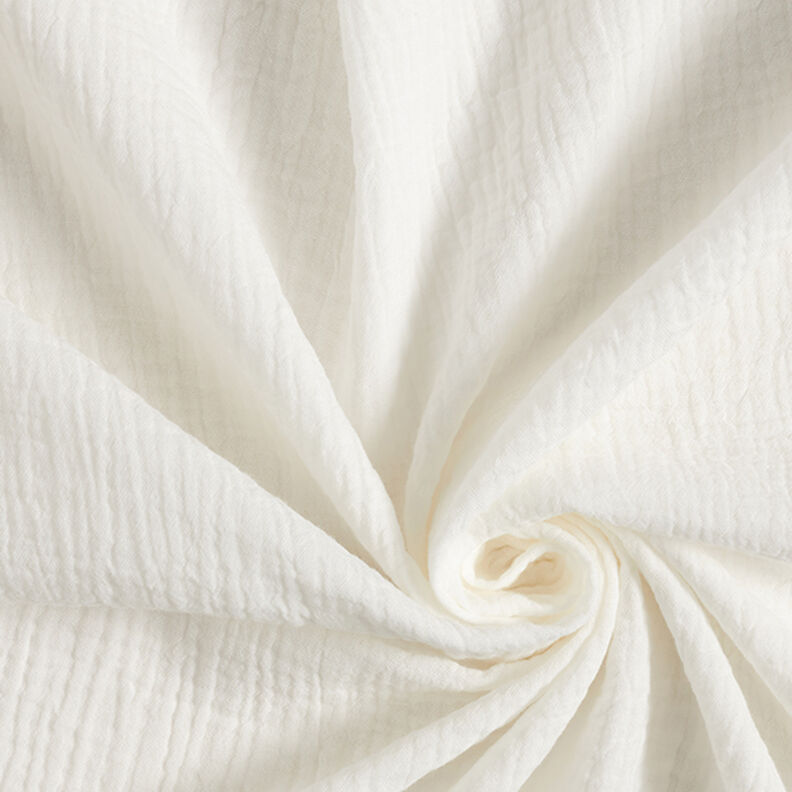 Tissu double gaze de coton – écru,  image number 1