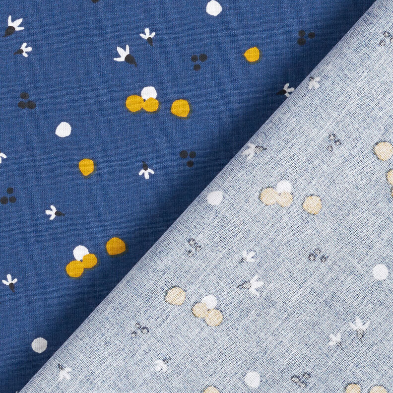 Tissu en coton Cretonne Points de couleur – bleu marine,  image number 4