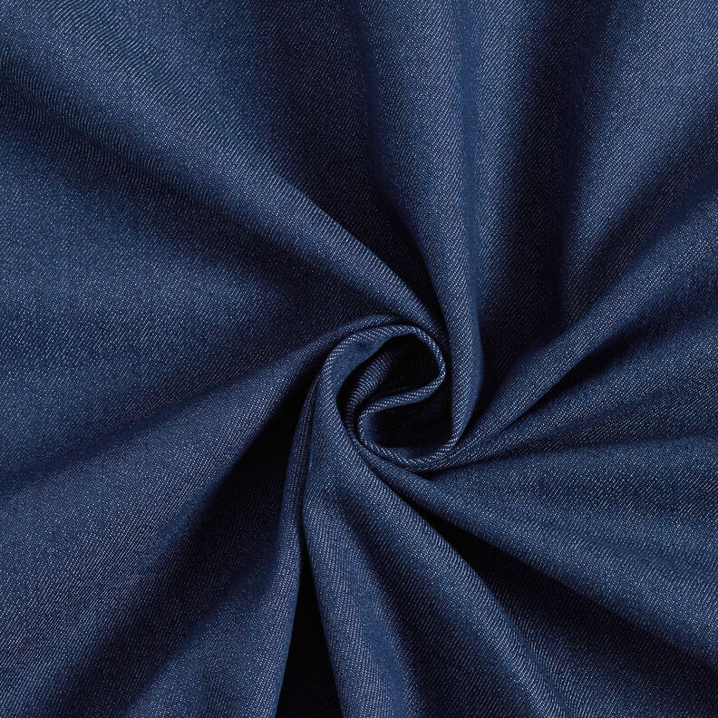 Denim de coton stretch moyen – bleu marine, image number 1