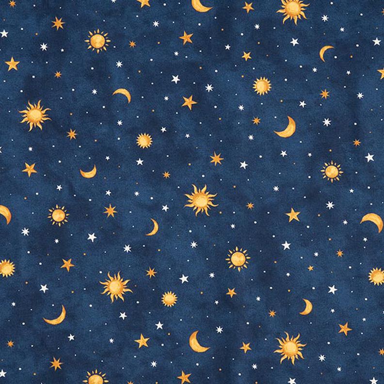 Tissu de décoration Ciel nocturne Glow in the Dark – or/bleu marine,  image number 11