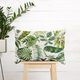 Tissu de décoration Semi-panama feuilles exotiques – vert/blanc,  thumbnail number 6