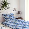 Tissu en coton Cretonne look patchwork – blanc/bleu,  thumbnail number 6