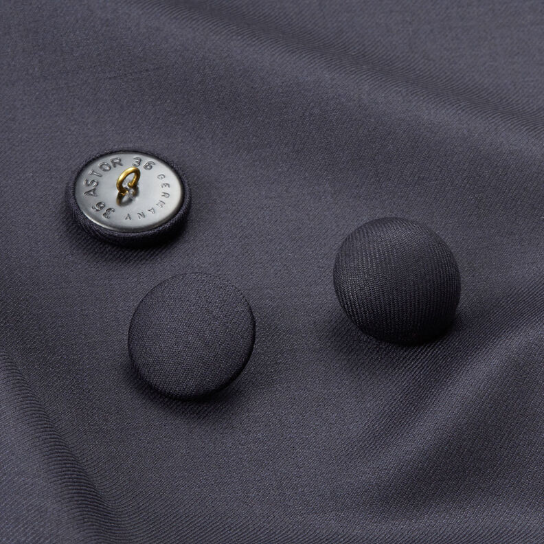 Bouton semi – sphérique recouvert Gloss – bleu marine,  image number 4