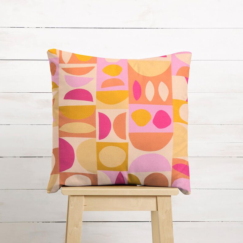 Tissu de décoration Semi-panama Variations colorées – jaune clair/violet pastel,  image number 10